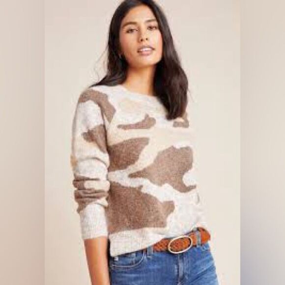 NEW! Anthropologie MOTH Marjorie Camo Sweater - Size XS - $120 - Picture 13 of 13